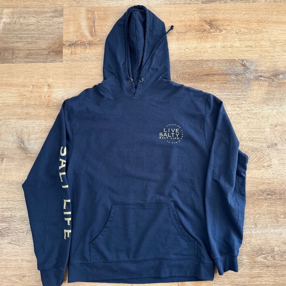 Salt Life “Live Salty” Crab Graphic Hoodie Navy Size XL - Picture 2 of 2